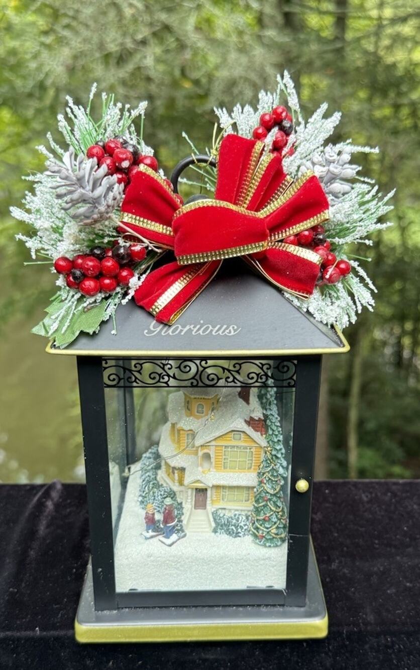 Thomas Kinkade Christmas Lantern Sparkle Of The Season GLORIOUS Rare! MWT -4